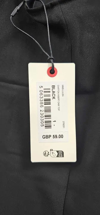 Ted Baker - Black Lulea Chiffon Insert Cami Top - Black Size: Uk8