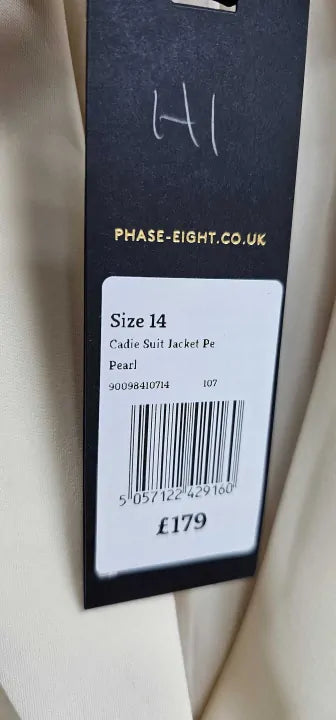 Phase Eight - Cream Cadie Suit Jacket - Cream Size: Uk14