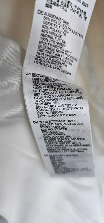 Reiss - Ecru Structured Wool Blend Wrap Coat - Cream Size: Uk8