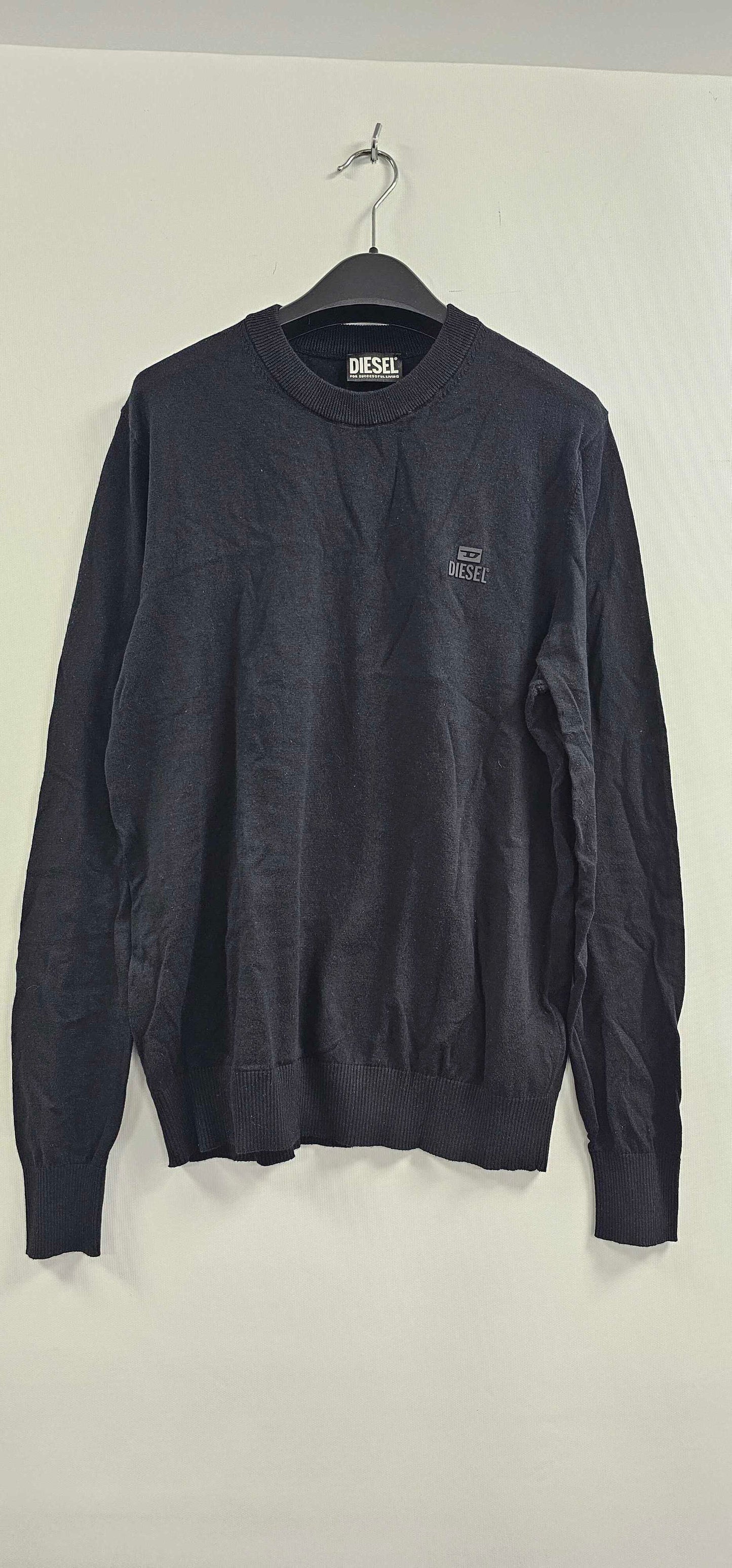 Diesel - Black Newprint Maglia Top - Black Size: S