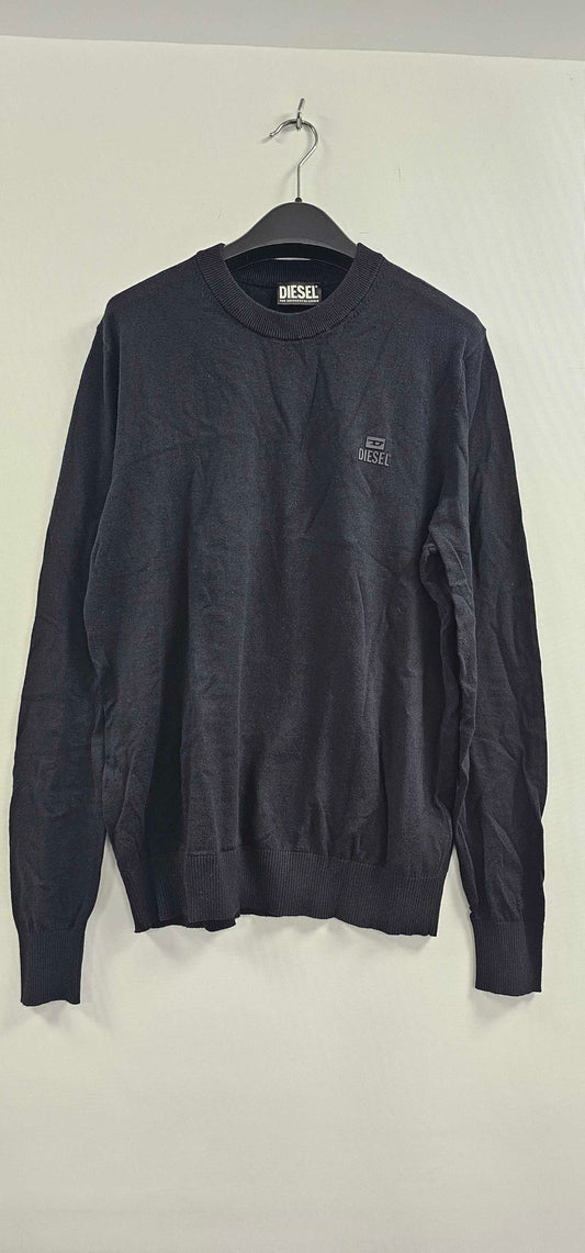 Diesel - Black Newprint Maglia Top - Black Size: S