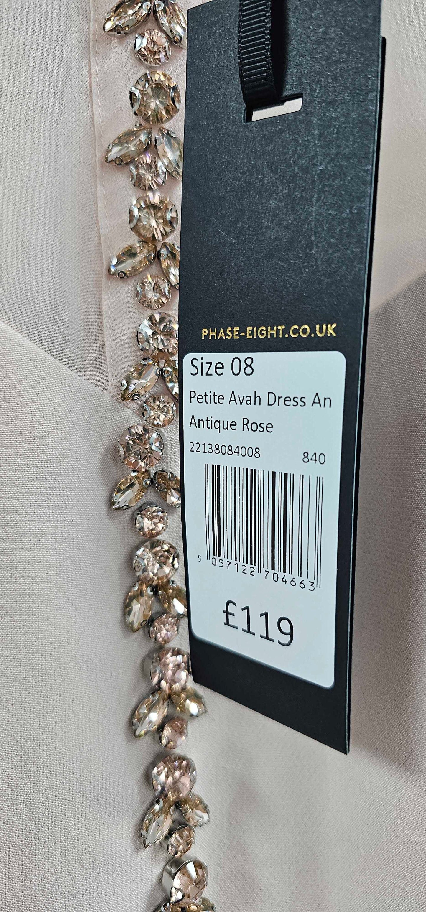 Phase Eight - Antique Rose Petite Avah Dress - Pink Size: Uk8