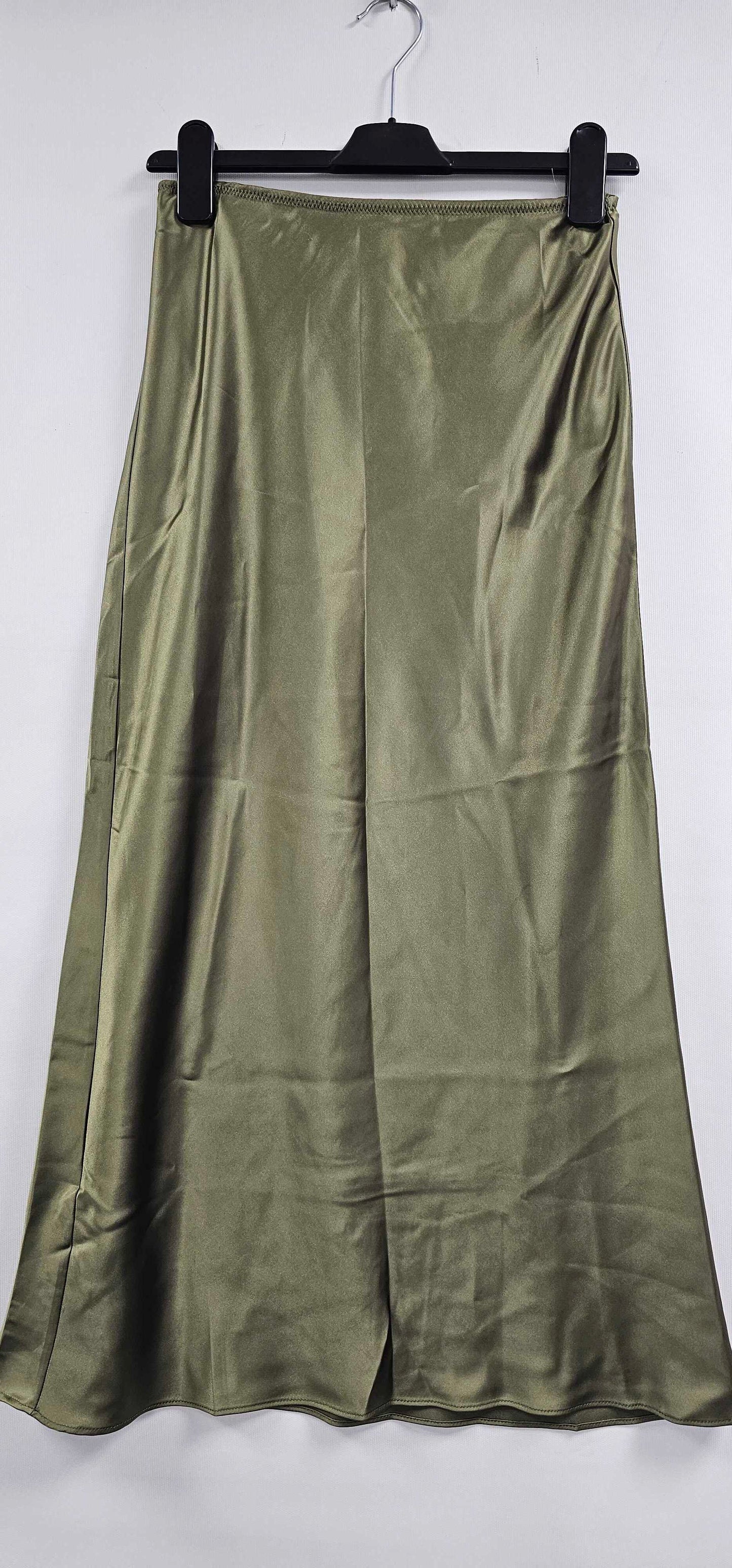 Mango - Dark Olive Mia Midaxi Skirt - Green Size: Xs
