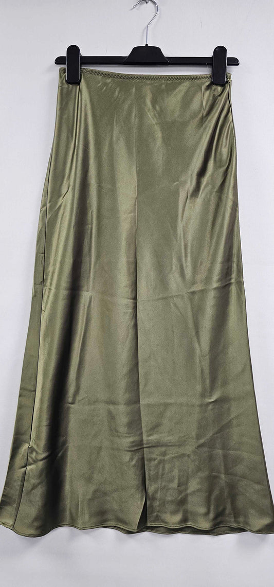 Mango - Dark Olive Mia Midaxi Skirt - Green Size: Xs