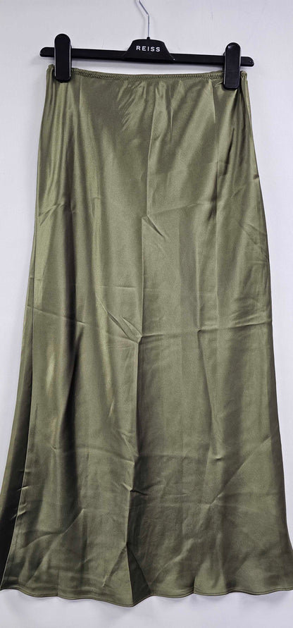 Mango - Dark Olive Mia Midaxi Skirt - Green Size: Xs