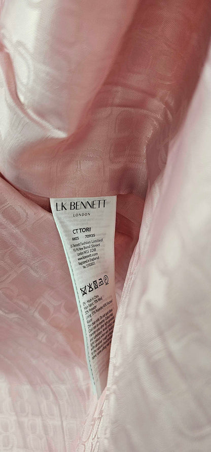 L K Bennett - Light Pink Tori Wool Blend Coat - Pink Size: Uk10