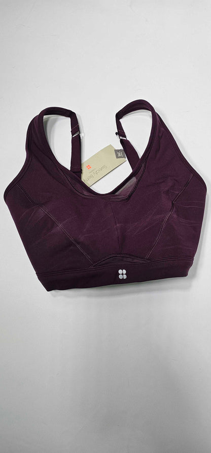 Sweaty Betty - Midnight Cherry Power Icon Running Bra - Purple Size: 34E
