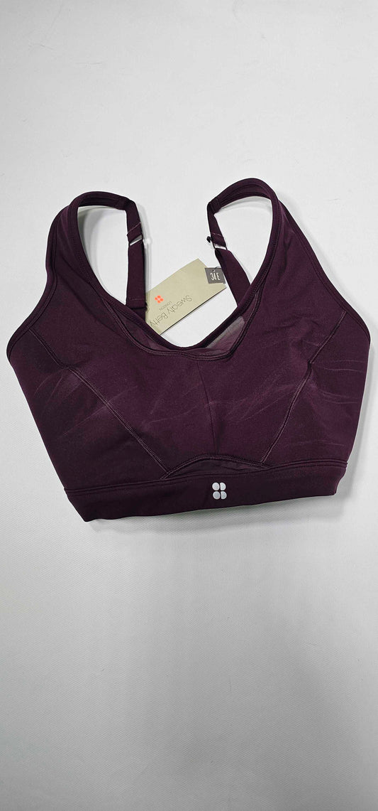 Sweaty Betty - Midnight Cherry Power Icon Running Bra - Purple Size: 34E