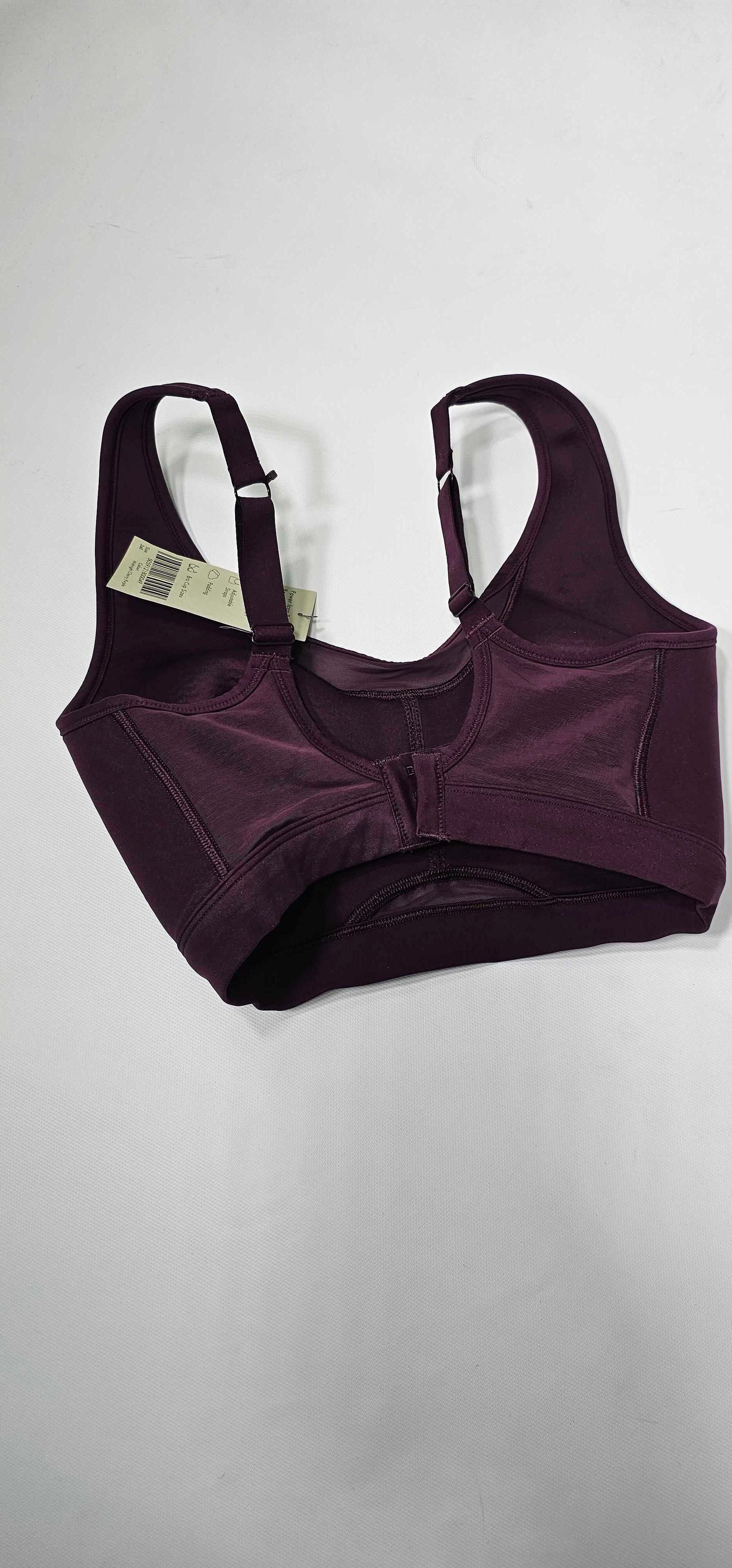Sweaty Betty - Midnight Cherry Power Icon Running Bra - Purple Size: 34E