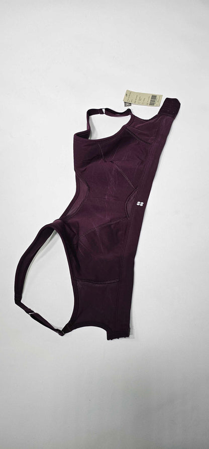 Sweaty Betty - Midnight Cherry Power Icon Running Bra - Purple Size: 34E