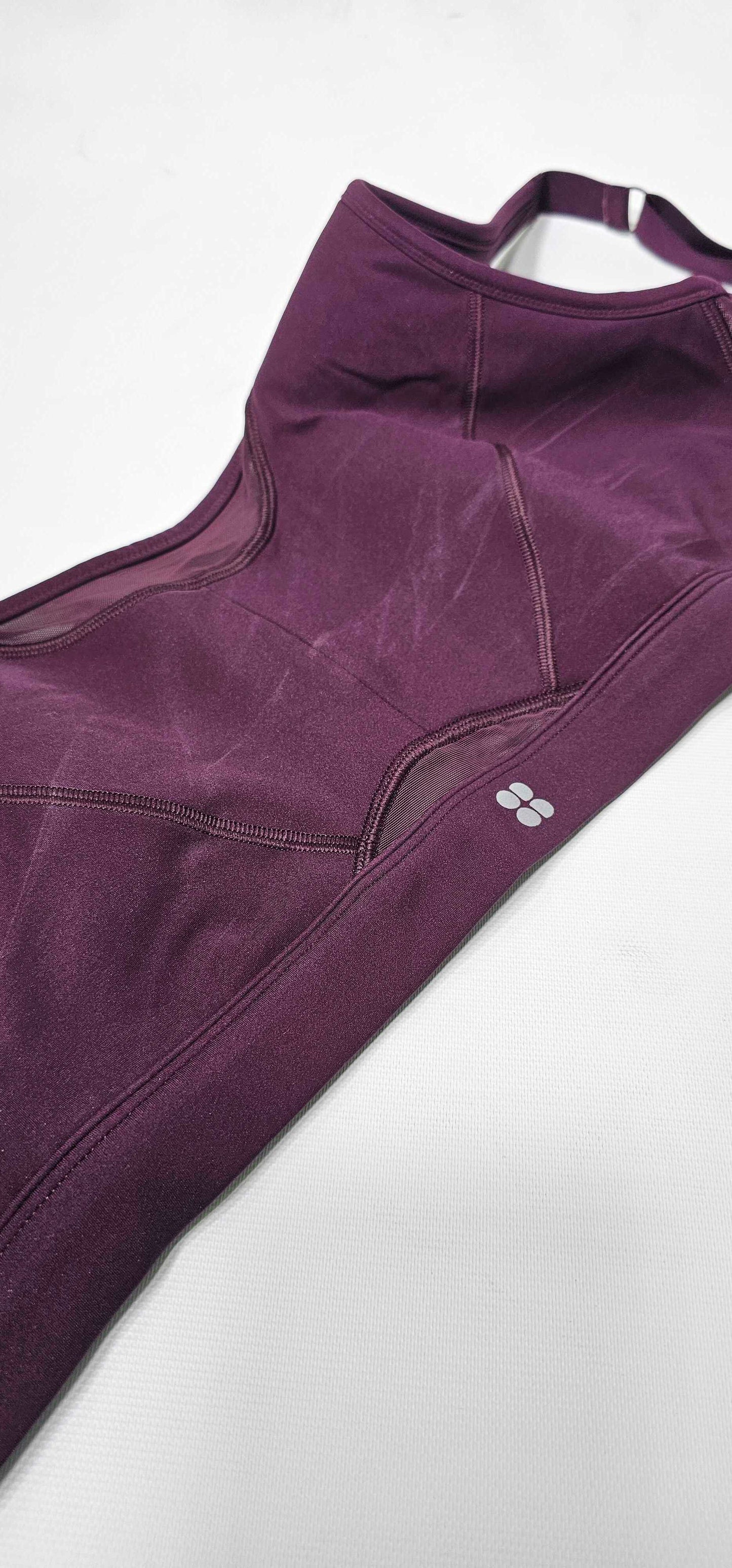 Sweaty Betty - Midnight Cherry Power Icon Running Bra - Purple Size: 34E