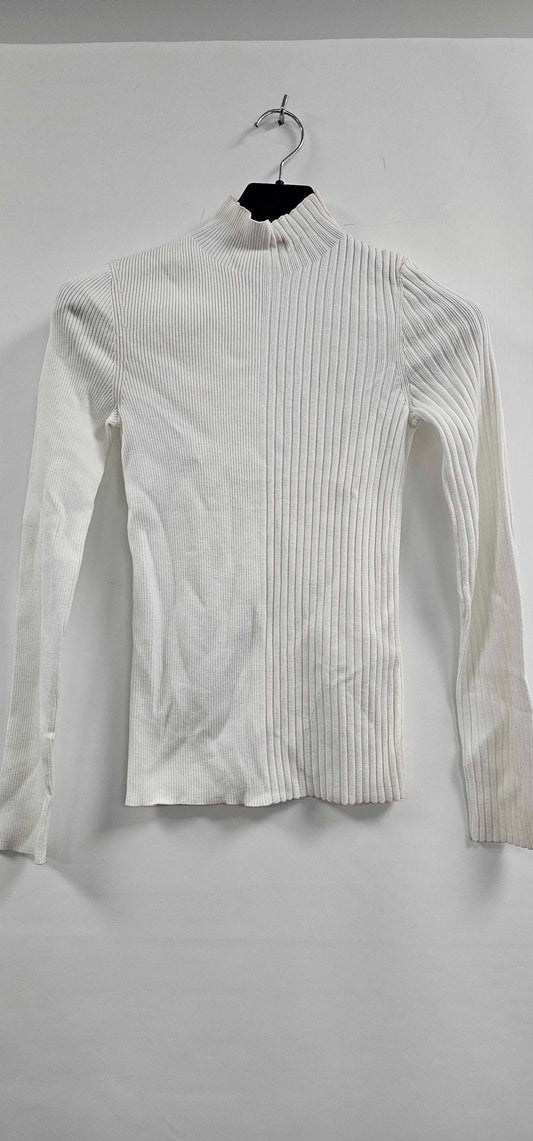 Reiss - Cream Hazel Ribbed Top - Cream Size: Xs