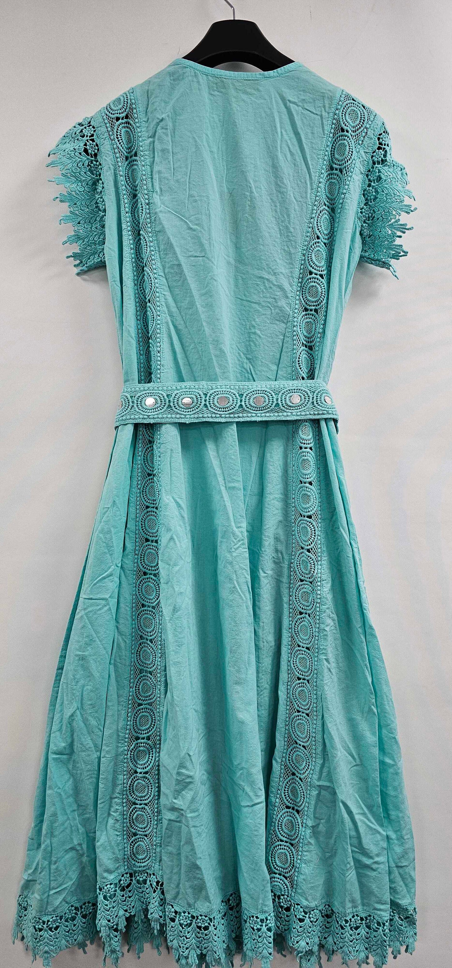 Pranella - Effie Kimono Aqua - Blue Size: Small/medium