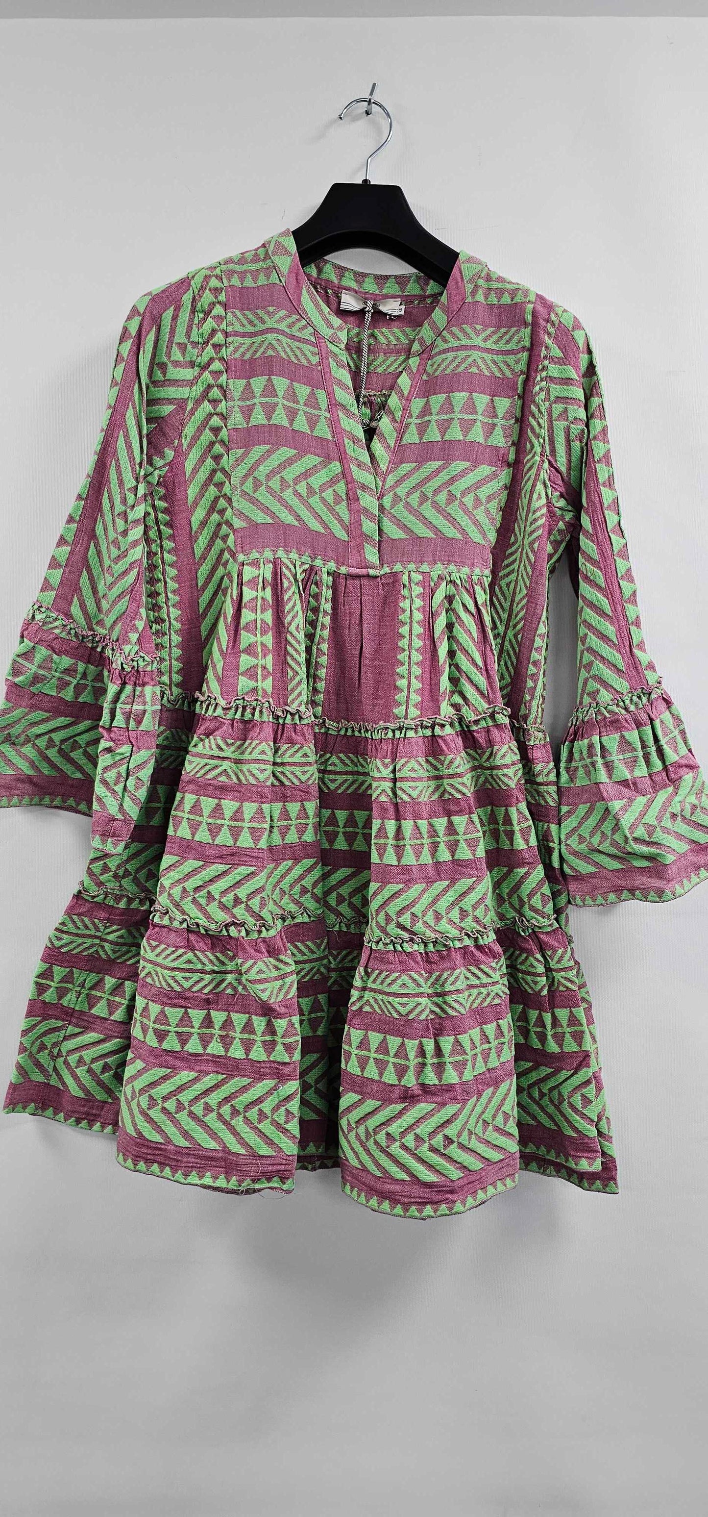 Devotion - Ella Dress - Green, Red Size: Xs