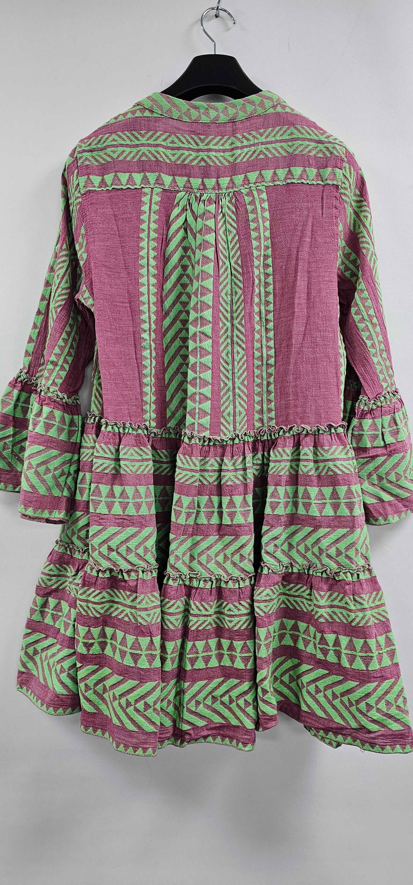 Devotion - Ella Dress - Green, Red Size: S