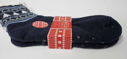 Wild Feet - Blue Slipper Sock - Navy Size: *