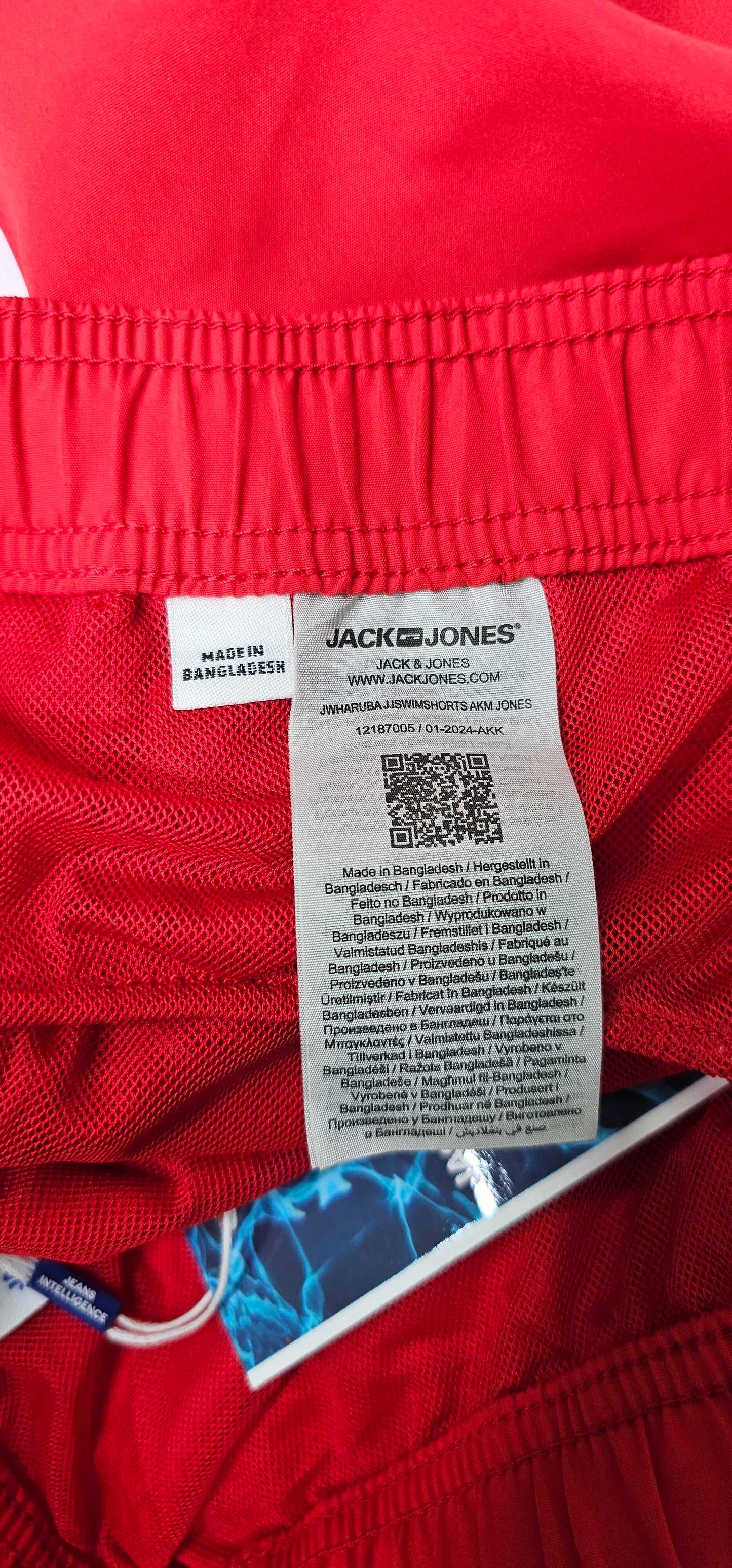 Jack & Jones - Ethereal Red Swim Shorts - Red Size: M