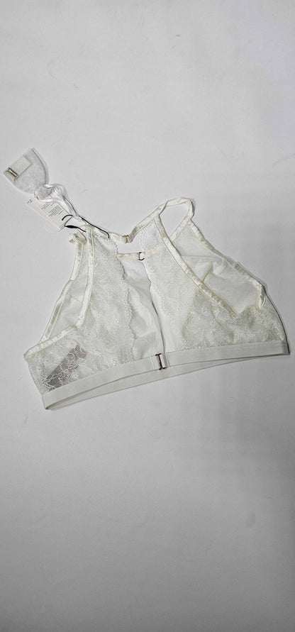 Janet Reger - Thea Curve Halter Neck Bralette White - White Size: 38B