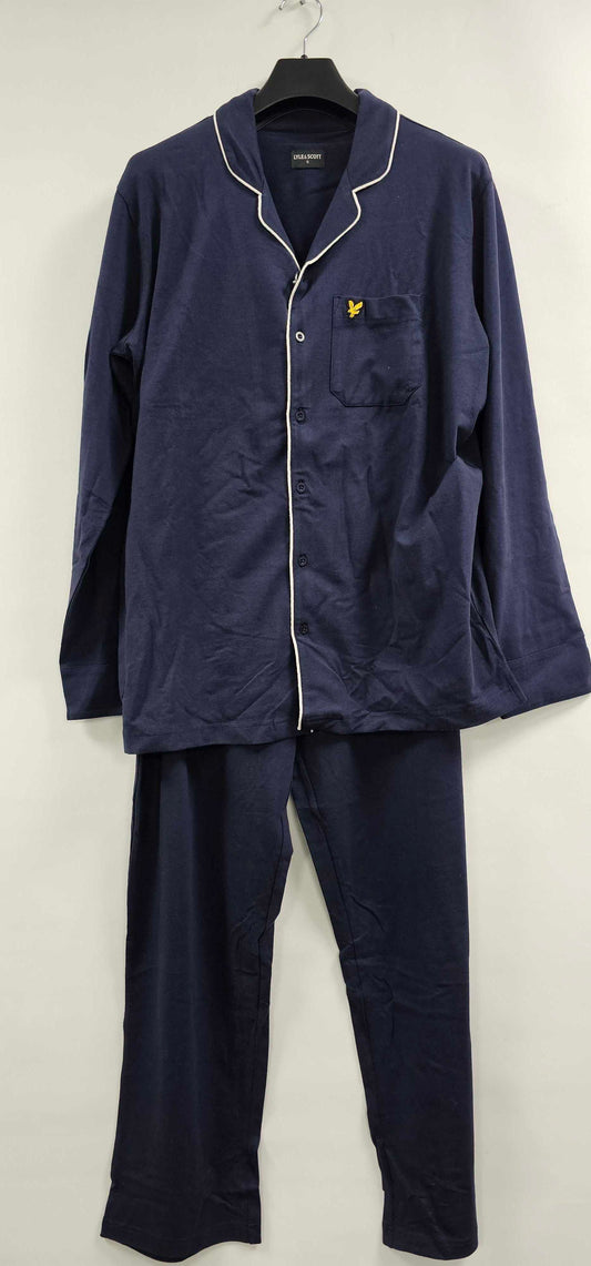 Lyle & Scott Bellingham Check Pyjama Set - Navy Size: S