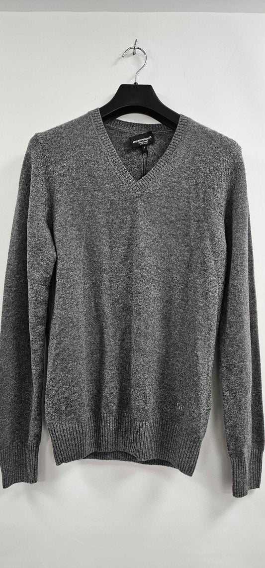 Emporio Armani - Grey Knitted Cashmere Jumper - Beige Size: S