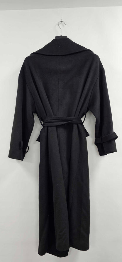 Reiss - Black Bridget Oversized Wool Blend Coat - Black Size: Uk10