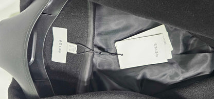 Reiss - Black Bridget Oversized Wool Blend Coat - Black Size: Uk10