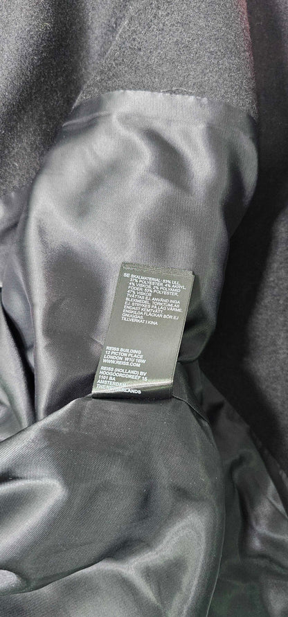 Reiss - Black Bridget Oversized Wool Blend Coat - Black Size: Uk10