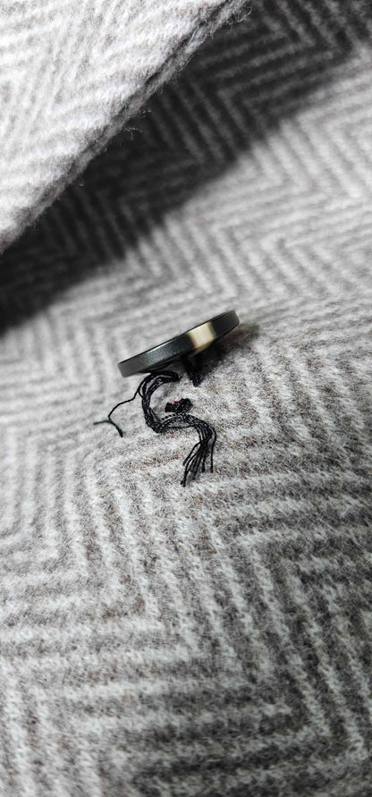 Gianni Feraud - Oat Herringbone Wool Blend Coat - Brown Size: M