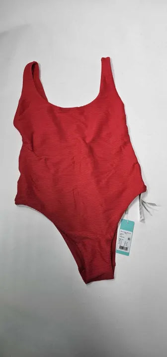 Seafolly - Red Retro Square Neck One Piece - Red Size: Uk14