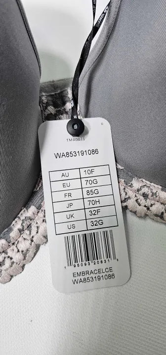 Wacoal - Grey Embrace Lace Contour Bra - Multi Size: 32F