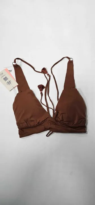 Maaji Moccachino Patri Long Line Triangle Top Women's Brown Size: Uk12