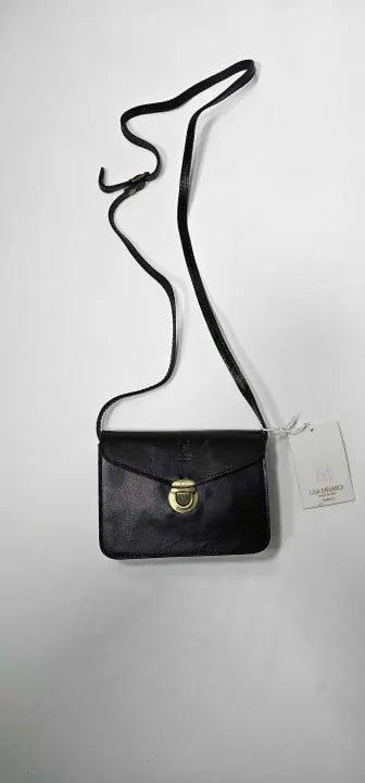 Lisa Minardi-1956 Black-*-black-black Leather Crossbody Bag-black Size: Small