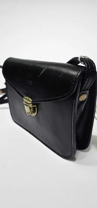 Lisa Minardi-1956 Black-*-black-black Leather Crossbody Bag-black Size: Small