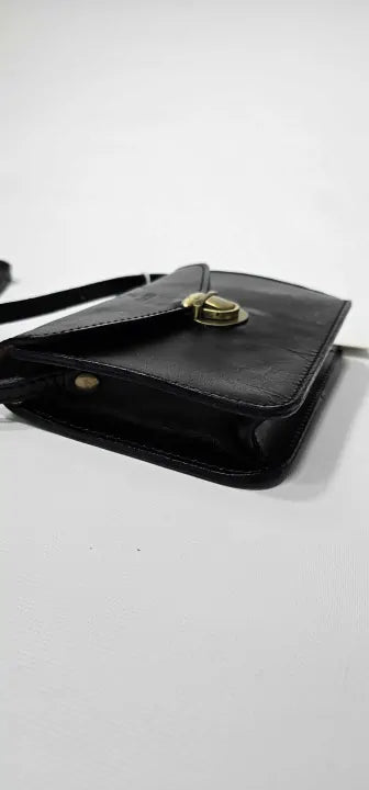 Lisa Minardi-1956 Black-*-black-black Leather Crossbody Bag-black Size: Small