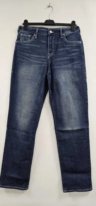 True Religion - Mid Blue Sarah High Rise Stretch Jeans - Blue Size: 29