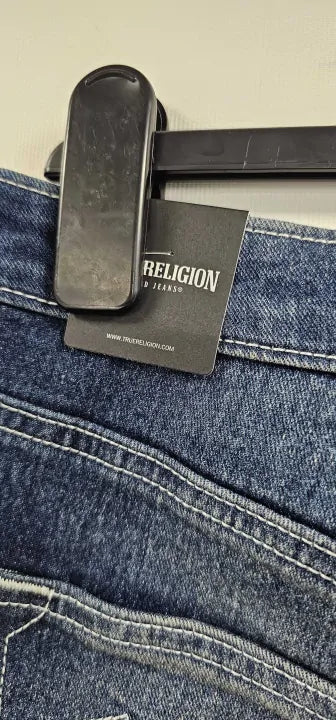 True Religion - Mid Blue Sarah High Rise Stretch Jeans - Blue Size: 29