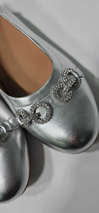 Fitflop - Silver Allegro Sparkle Ballerinas - Silver Size: