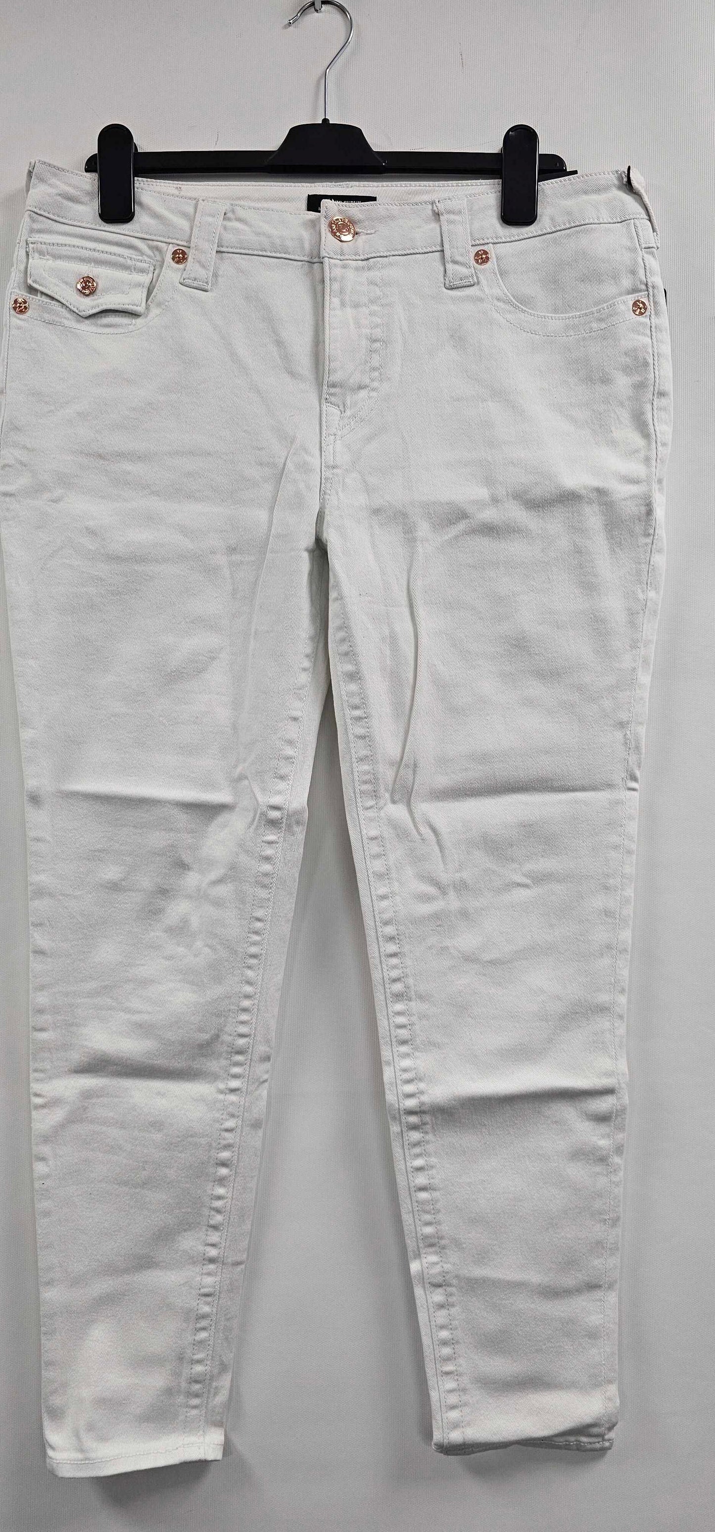True Religion - White Jennie Curvy Skinny Stretch Jeans - White Size: 32