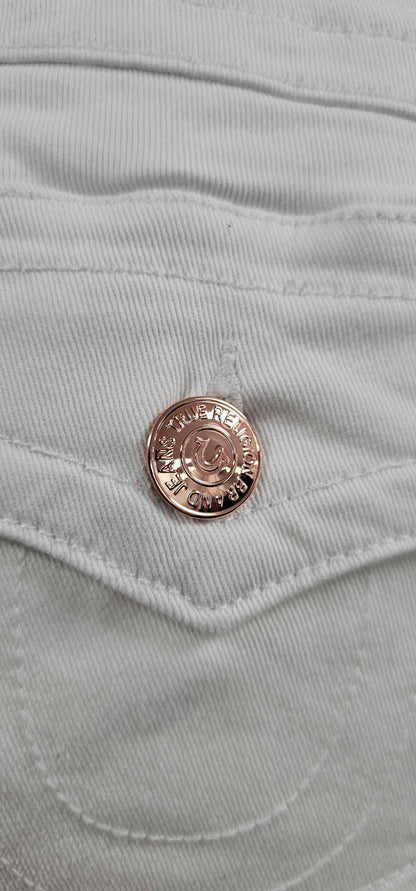 True Religion - White Jennie Curvy Skinny Stretch Jeans - White Size: 32