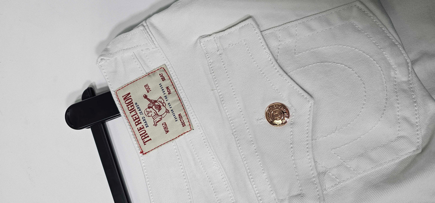 True Religion - White Jennie Curvy Skinny Stretch Jeans - White Size: 32