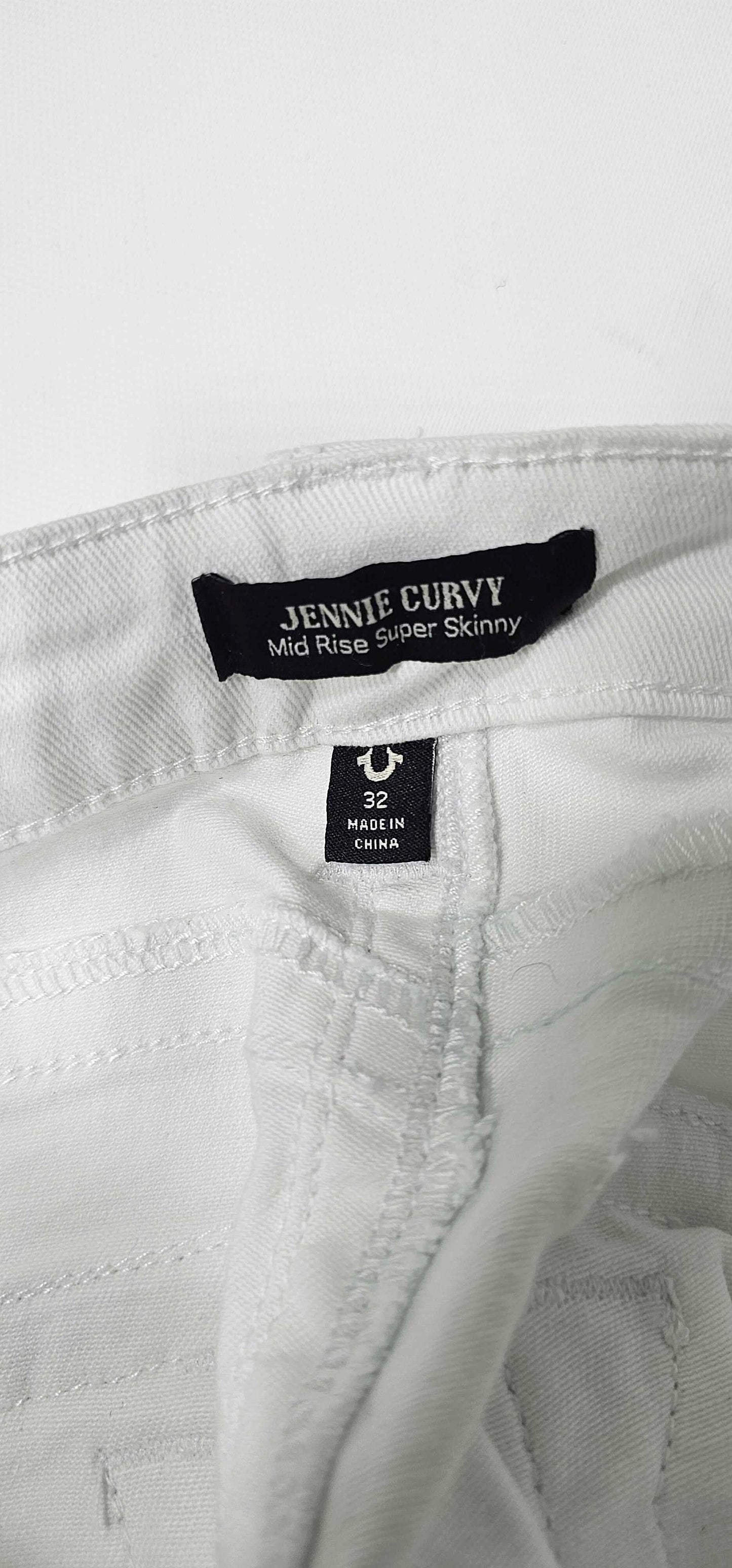 True Religion - White Jennie Curvy Skinny Stretch Jeans - White Size: 32