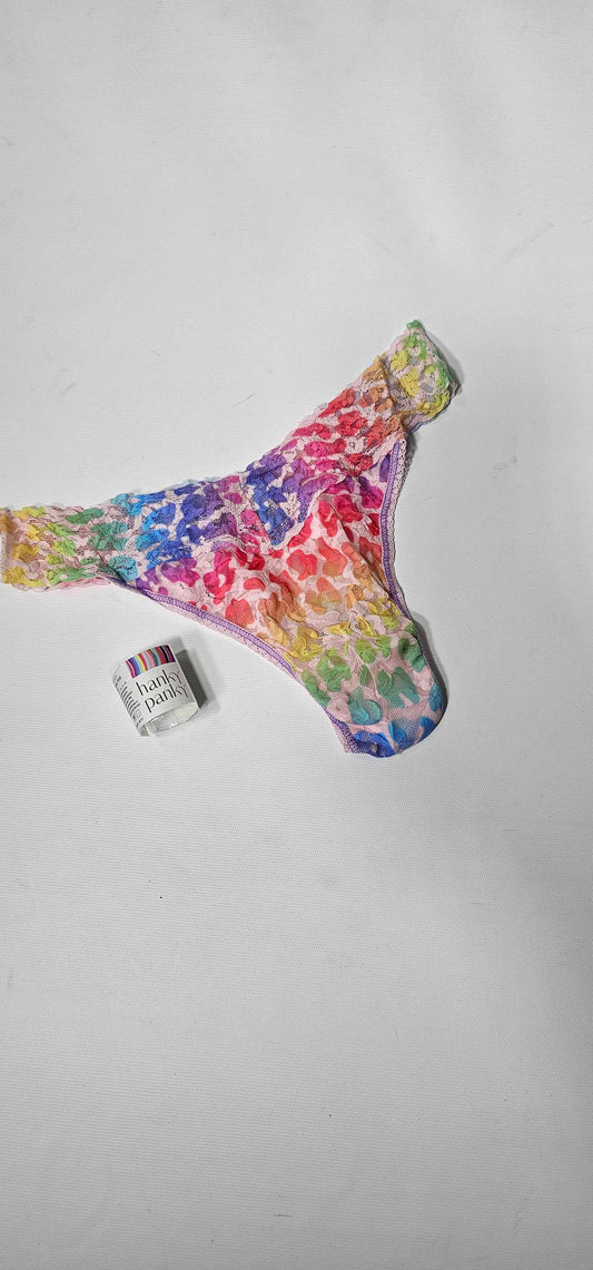 Hanky Panky-pr4811p-prle-os-multi-leopard Print Lace Original Rise Thong-multi Size: Os