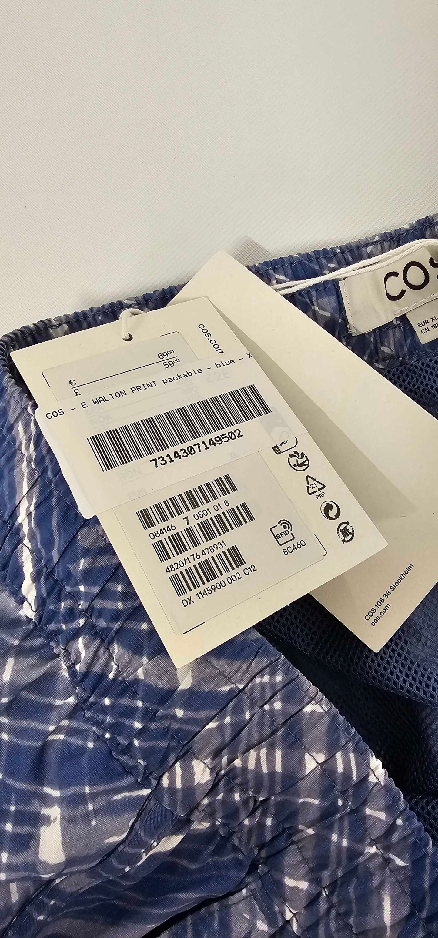 Cos - Blue E Walton Print Packable - Blue Size: Xl
