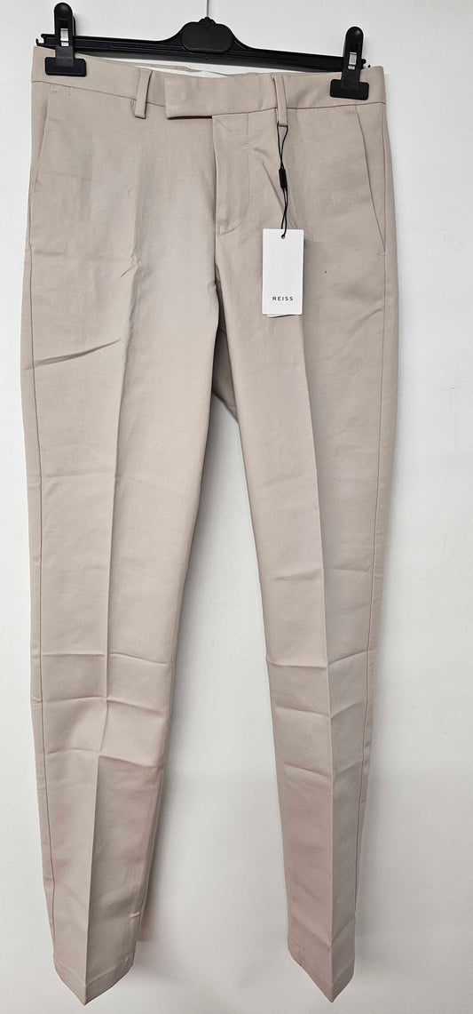 Reiss - Stone Eastbury Regular Fit Chinos - Beige Size: 28