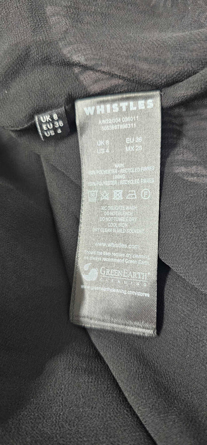 Whistles - Pink Animal Print Dobby Midi Dress - Pink Size: Uk8