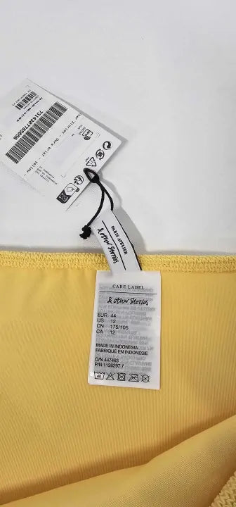 & Other Stories - Dora Brief - Yellow Size: Uk16