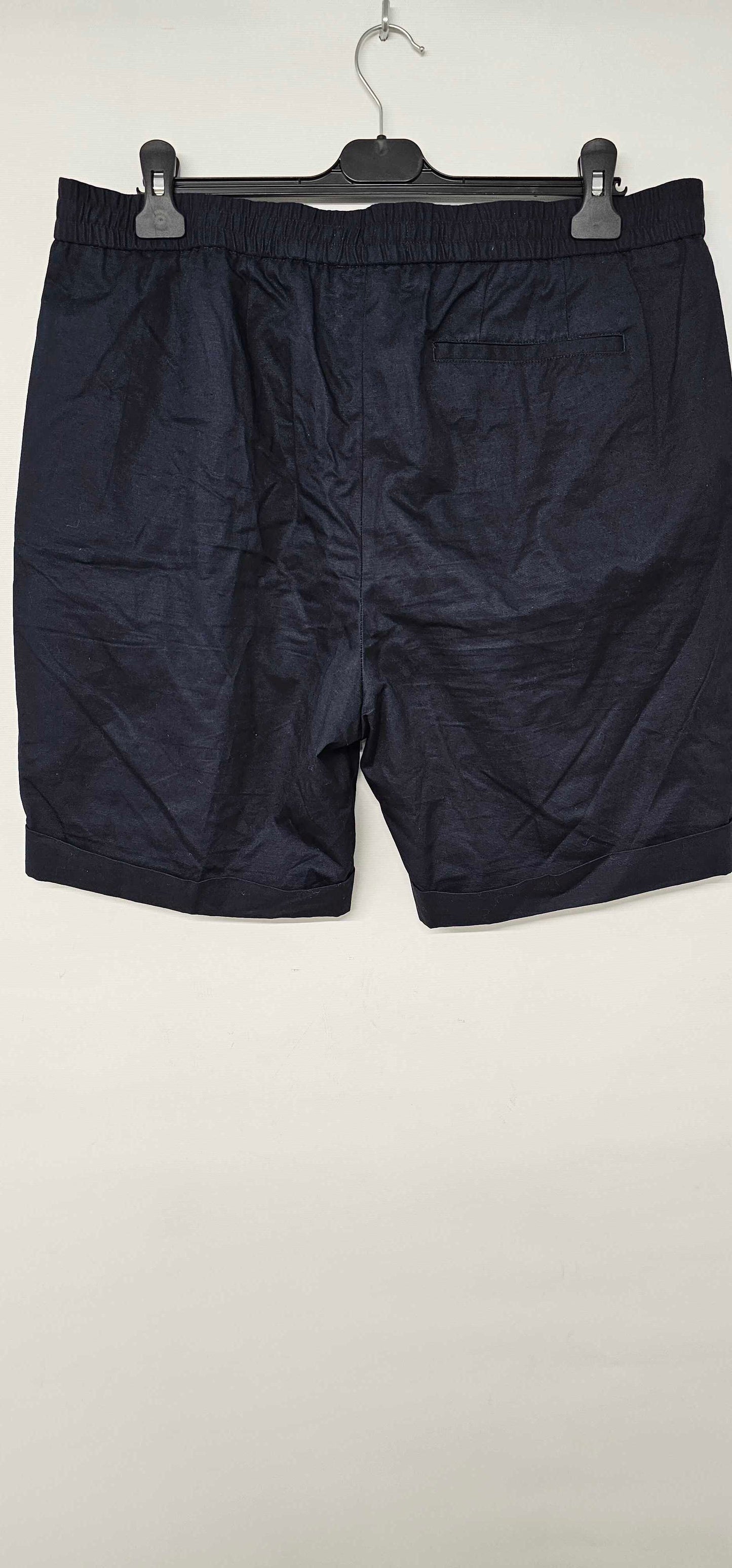 Reiss - Navy Newmark Drawstring Cotton Shorts - Navy Size: 36