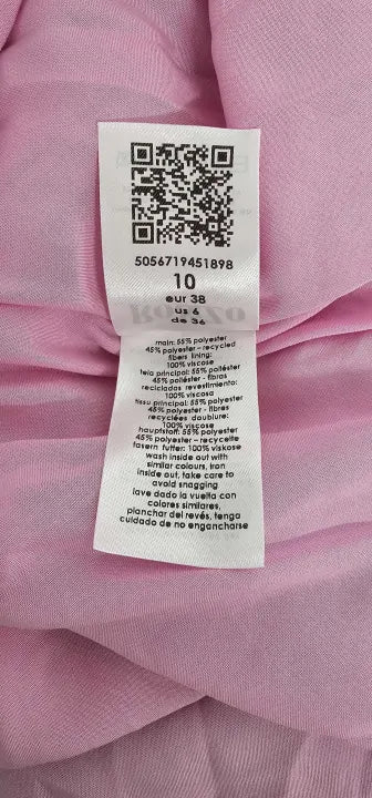 Ro & Zo - Margot Pink Rose Print Halter Neck Dress - Pink Size: Uk10