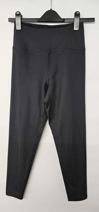 Girlfriend Collective - Black Rib High-rise Leggings-7/8 - Black Size: S