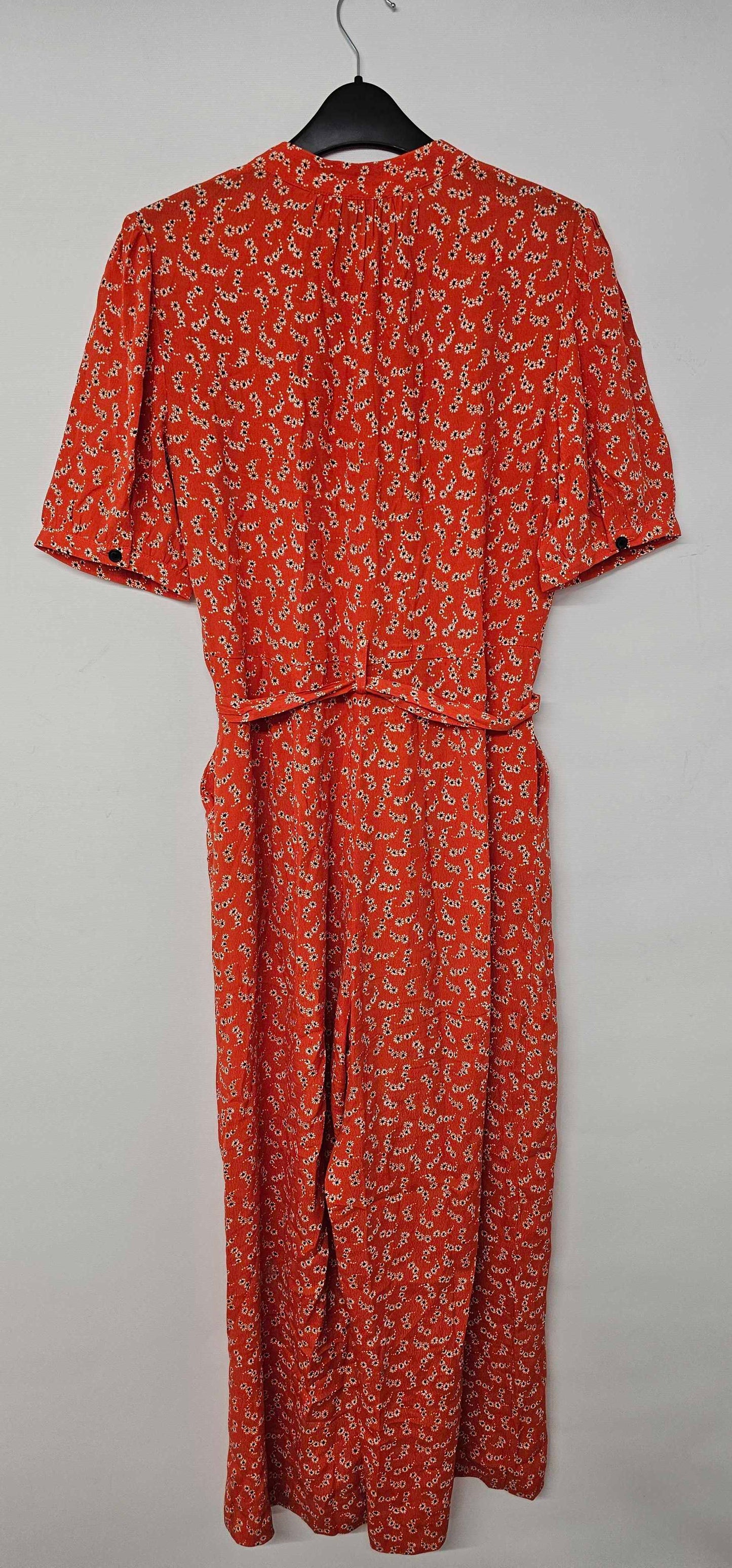 Whistles - Red Micro Floral Jumpsuit - Red Size: Uk12